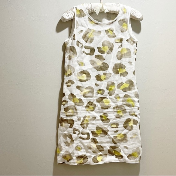 I LINEN Women’s Animal Print Cheetah Linen Dress - Picture 2 of 8